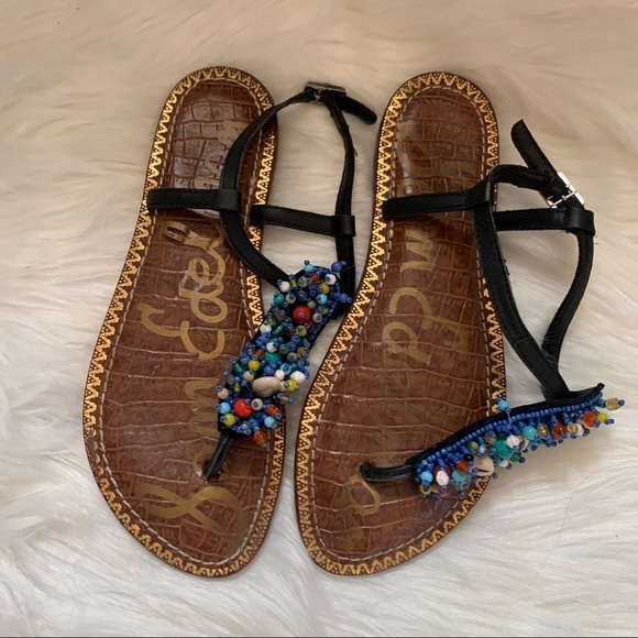 SAM Edelman Gabrielle Beaded Sandals Sz 6 Women’s - Picture 3 of 11